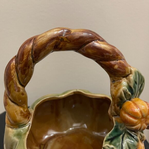 Pumpkin Ceramic Basket, EUC - Picture 4 of 7